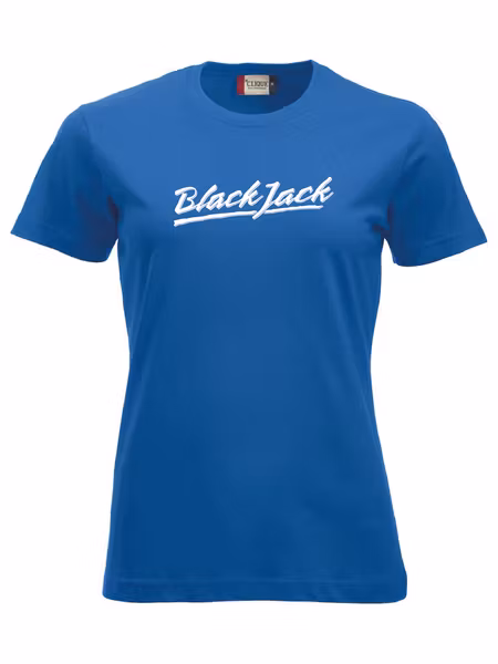 Blå Dam T-shirt "Black Jack"