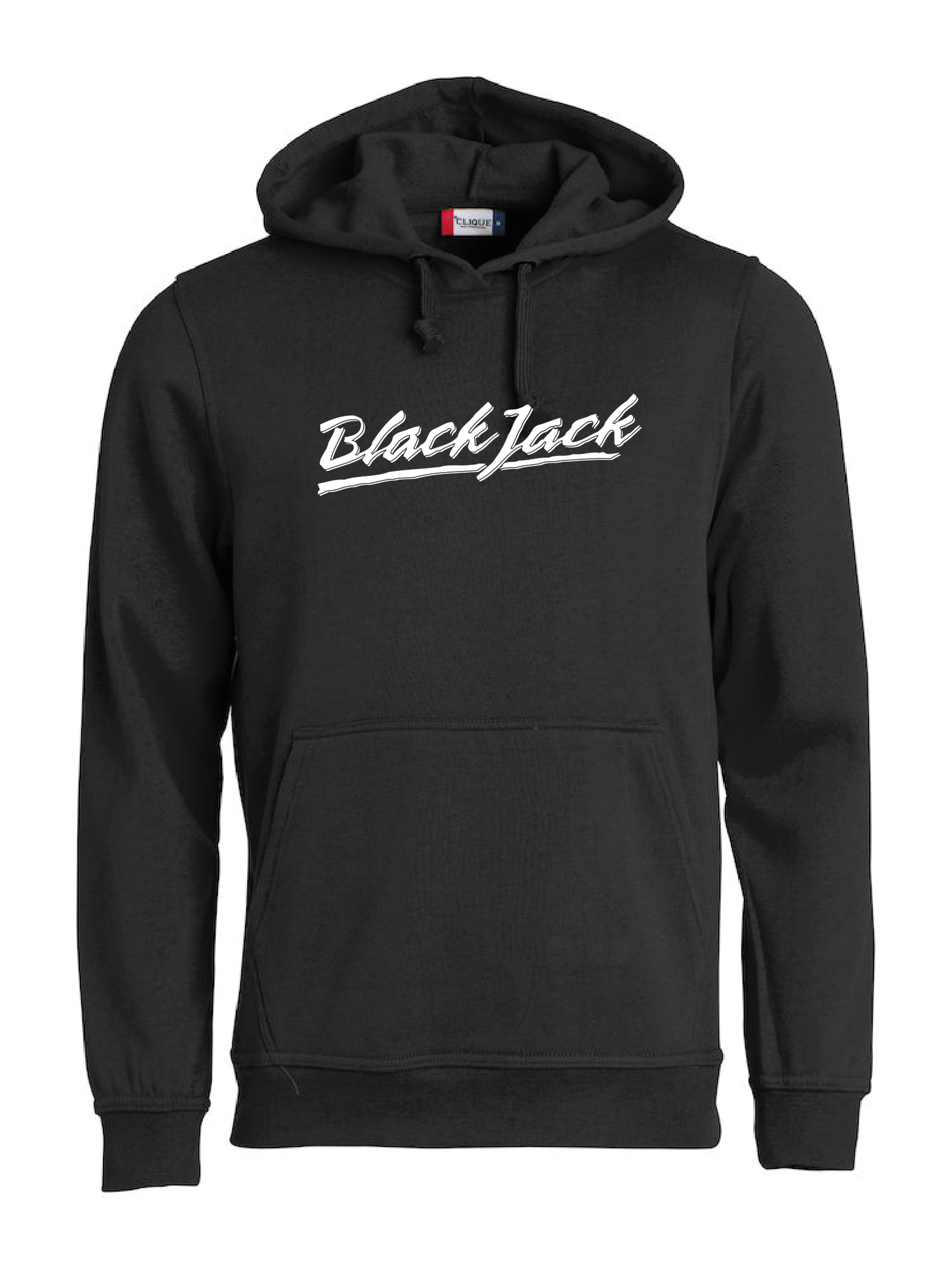 Svart HOODTRÖJA "Black Jack"