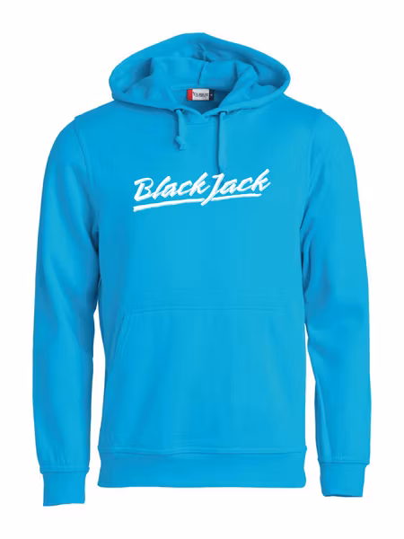 Turkos HOODTRÖJA "Black Jack"