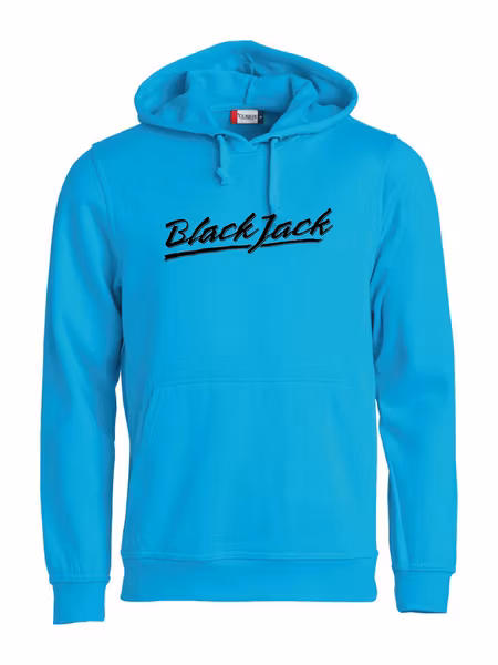 Turkos HOODTRÖJA "Black Jack"