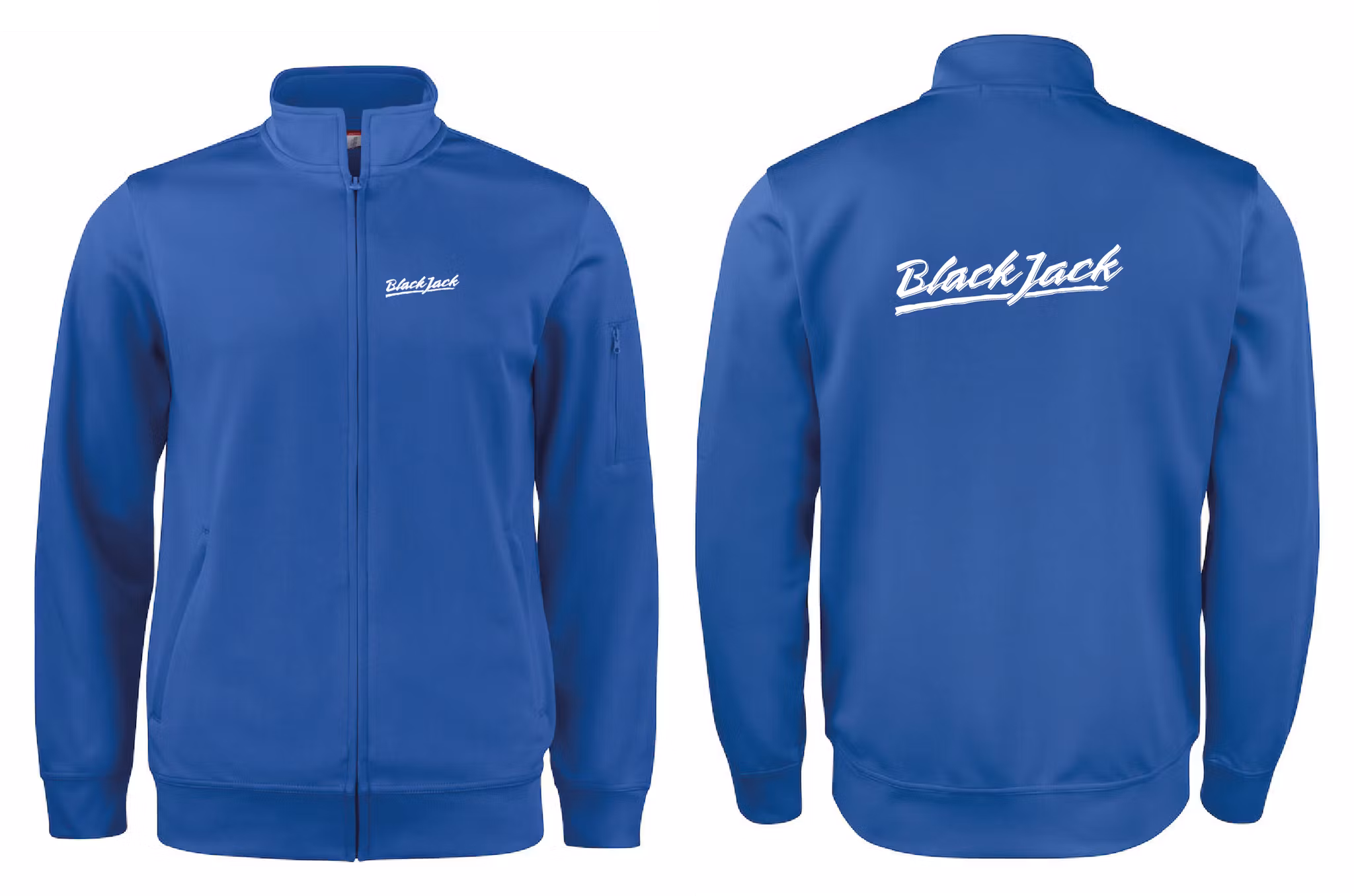 Blå Cardigan Active "Black Jack" fram & rygg