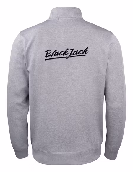 Grå Cardigan Active "Black Jack" fram & rygg (svart)