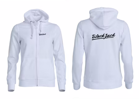 Vit Dam HOODJACKA "Black Jack"  v.bröst & rygg