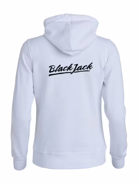 Vit Dam Hoodjacka "Black Jack" rygg