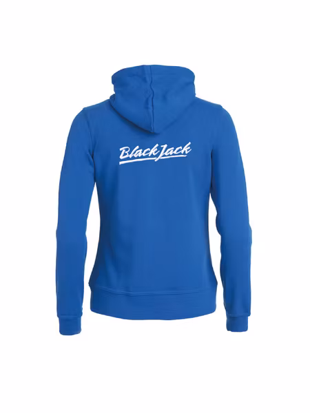 Blå Dam Hoodjacka "Black Jack" rygg