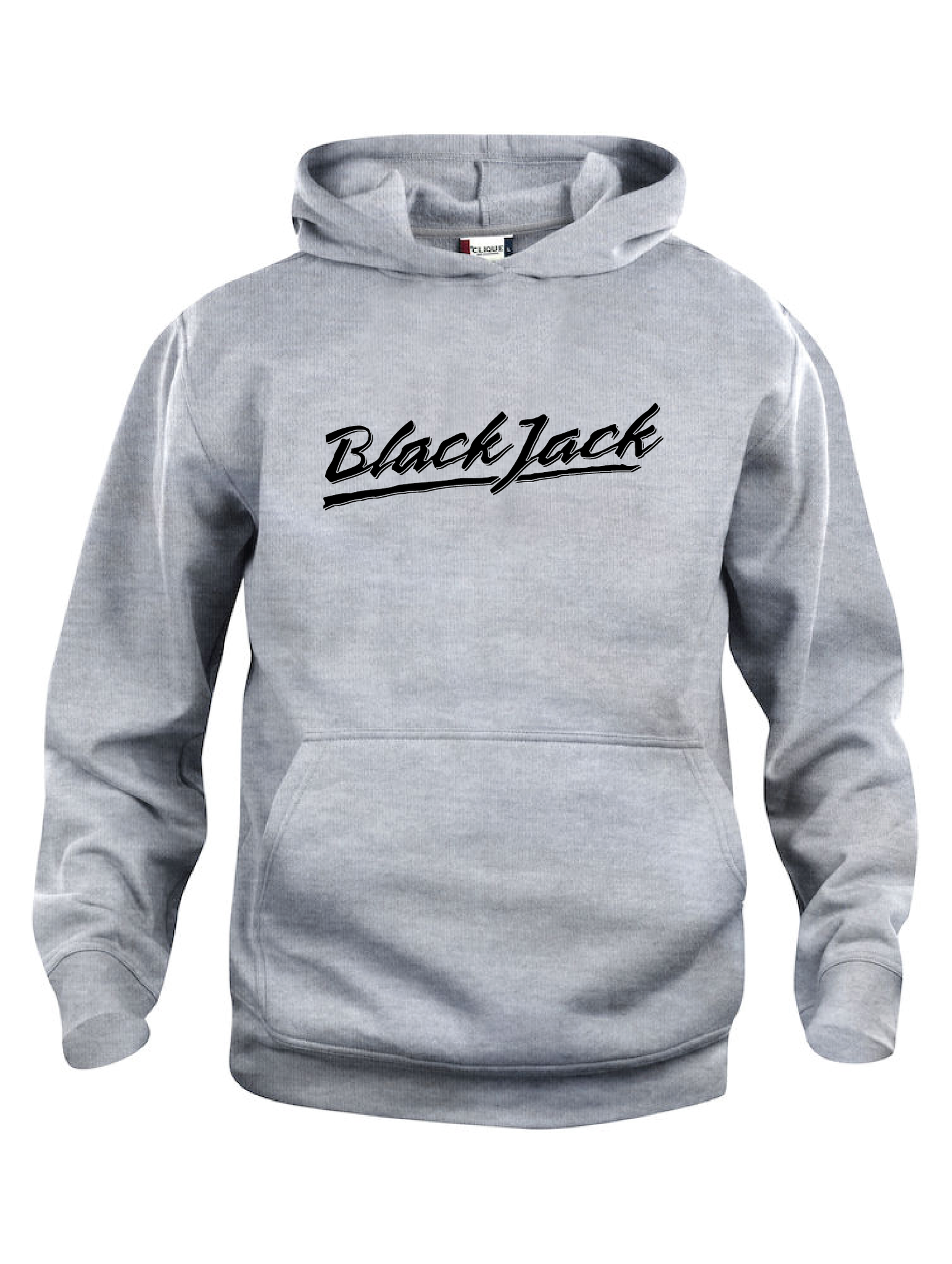 Grå Junior Hoodtröja "Black Jack"