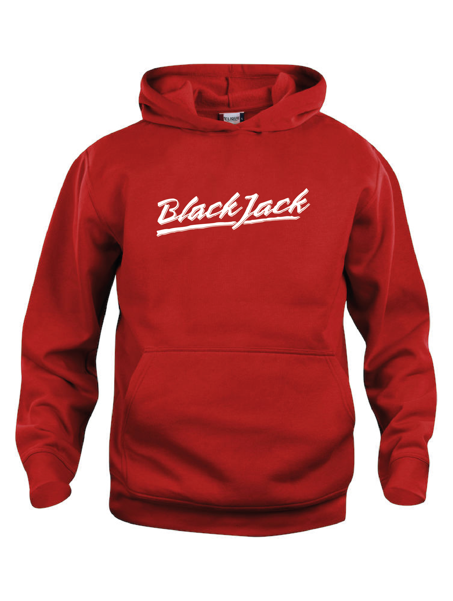 Röd Junior Hoodtröja "Black Jack"