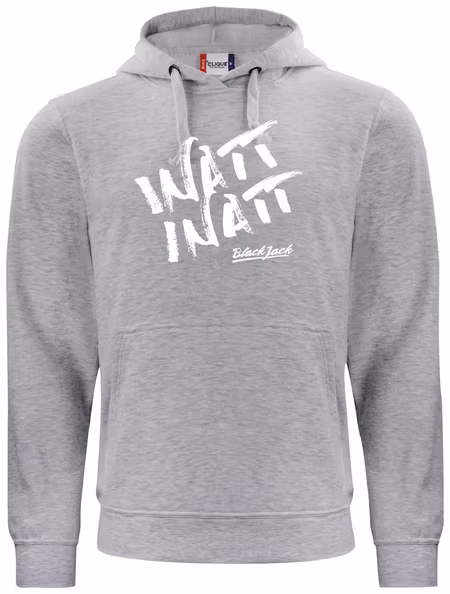 Grå HOODTRÖJA "Black Jack Inatt, Inatt"