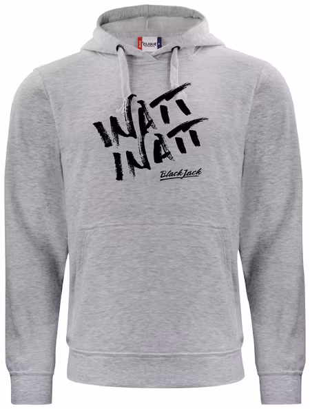 Grå HOODTRÖJA "Black Jack Inatt, Inatt"