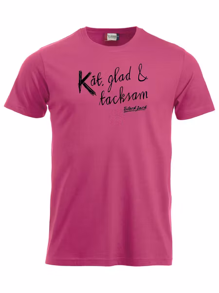 Cerise T-shirt "Black Jack Kåt, glad & tacksam"