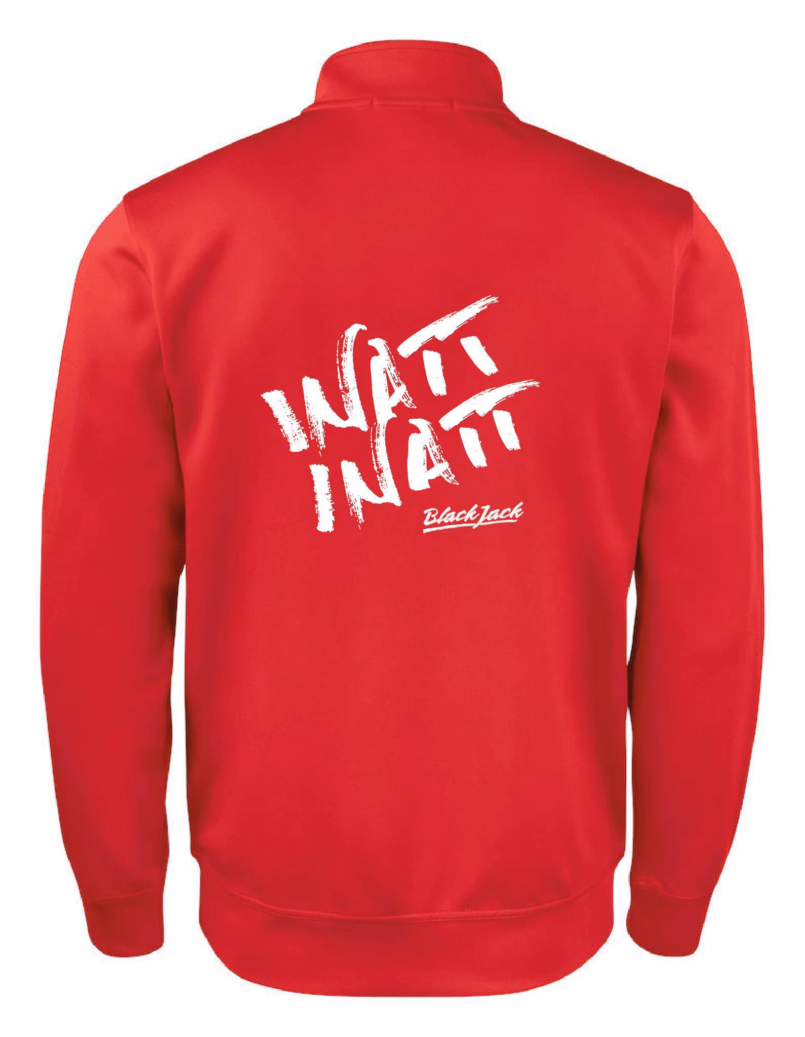 Röd Cardigan Active "Black Jack Inatt, Inatt" rygg