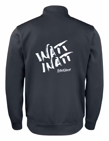Svart Cardigan Active "Black Jack Inatt, Inatt" rygg