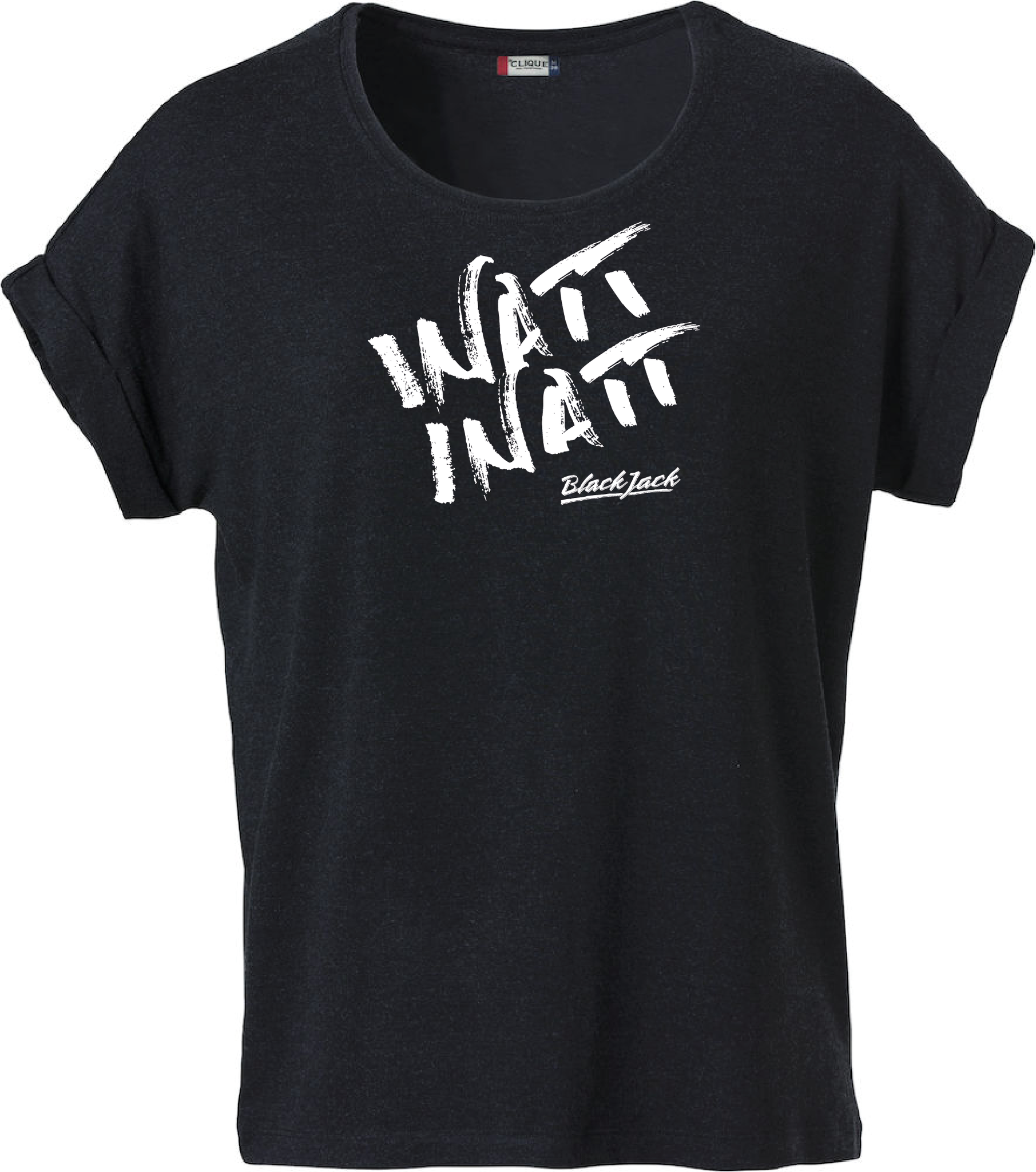 Svart Dam T-shirt Katy "Black Jack Inatt, Inatt"