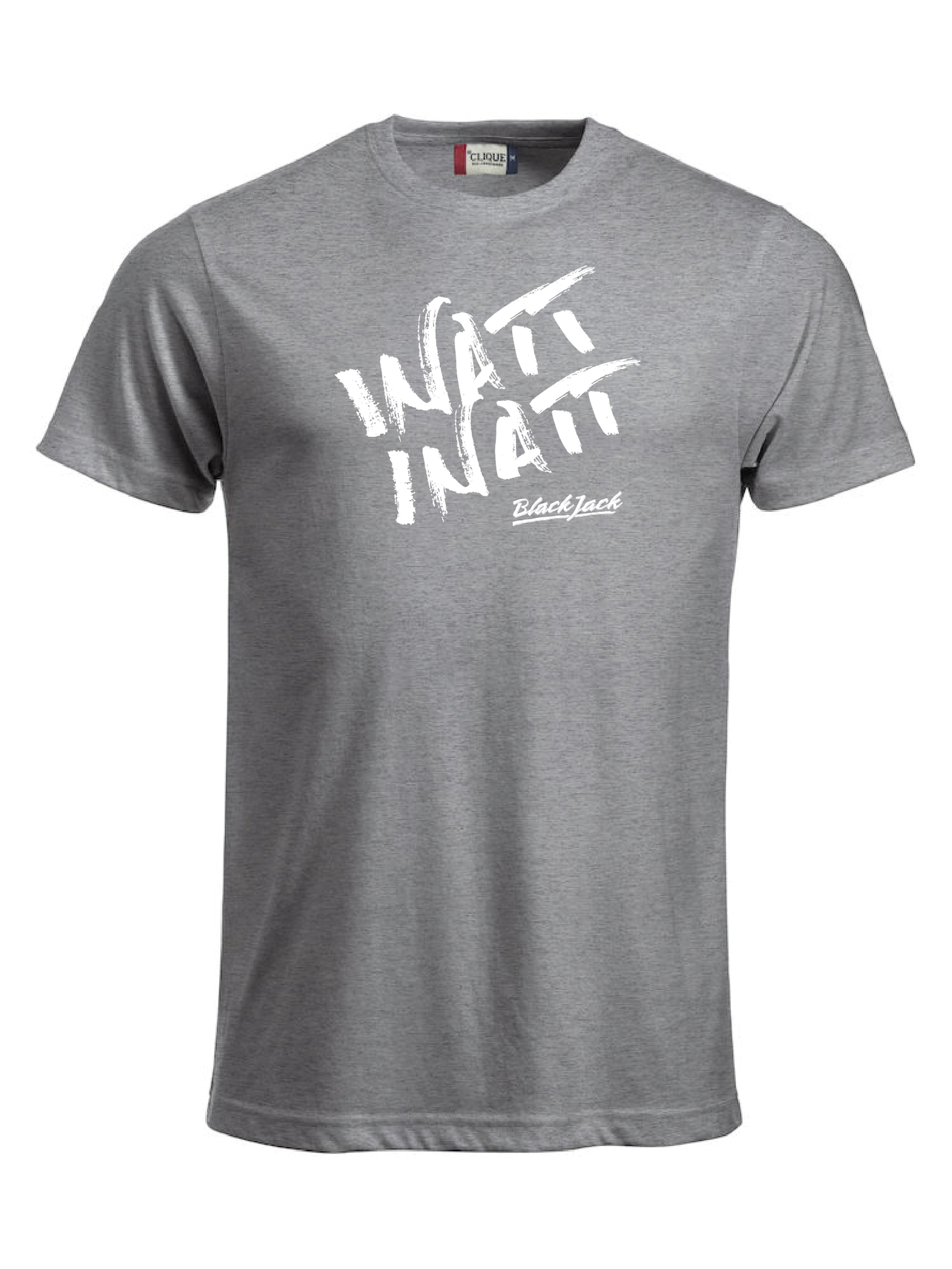 Grå T-shirt "Black Jack Inatt, Inatt"