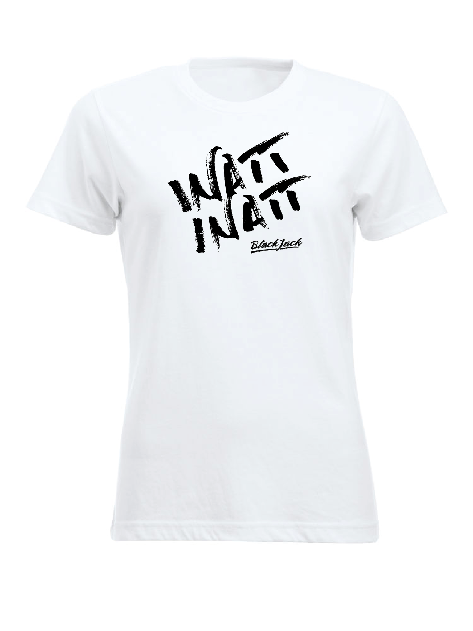 Vit Dam T-shirt "Black Jack Inatt, Inatt"
