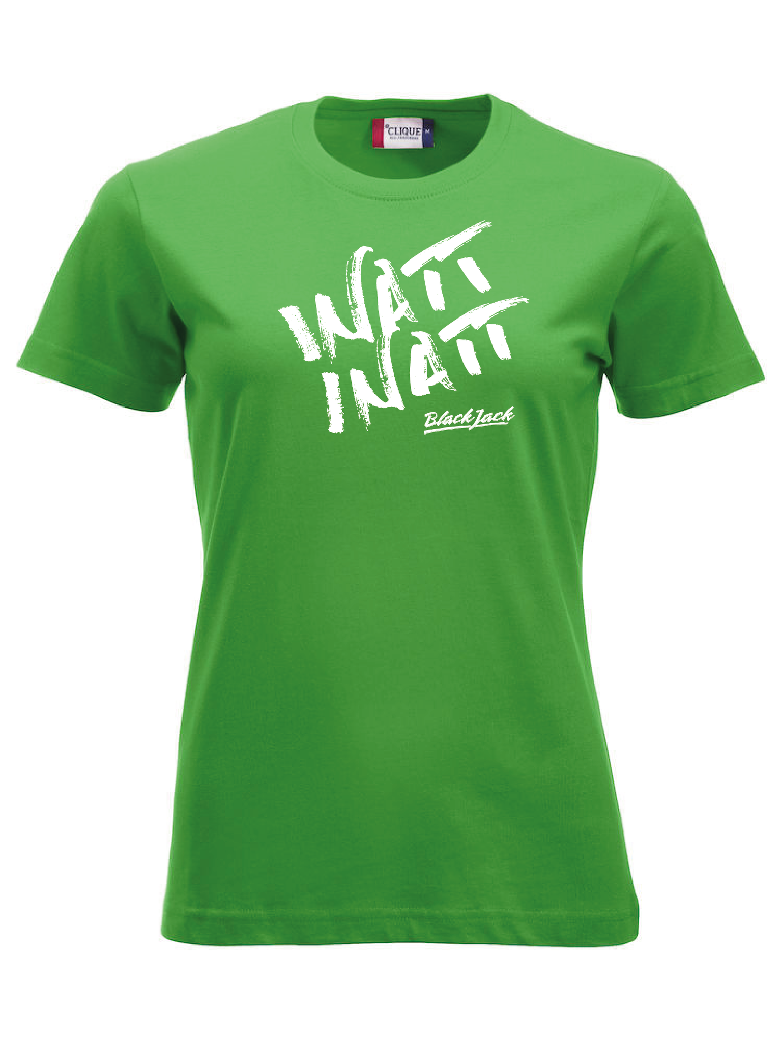 Grön Dam T-shirt "Black Jack Inatt, Inatt"