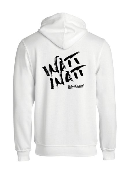 Vit HOODJACKA "Black Jack Inatt, Inatt"