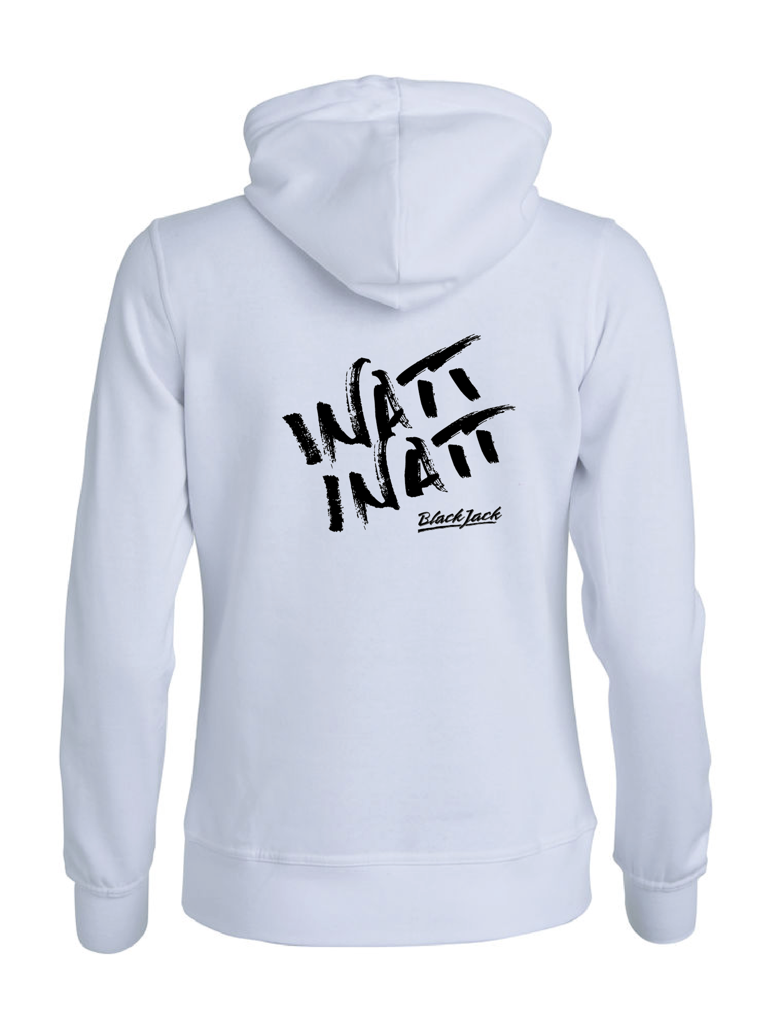 Vit Dam Hoodjacka "Black Jack Inatt, Inatt"