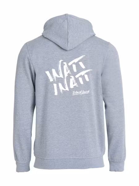 Grå HOODJACKA "Black Jack Inatt, Inatt" vit