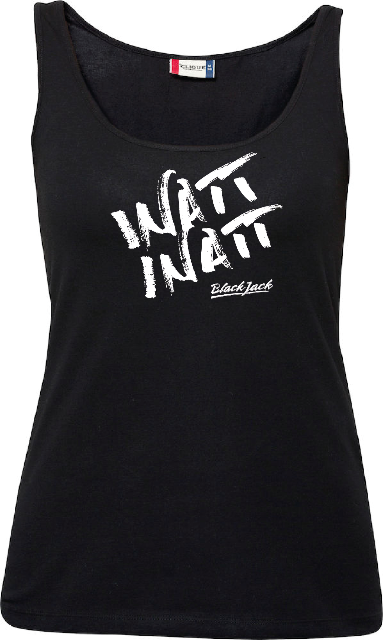 Svart Dam Tank Top "Black Jack Inatt, Inatt"