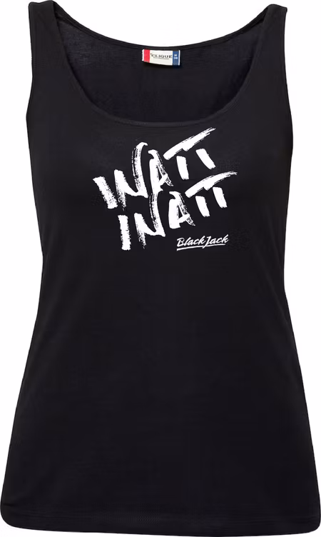 Svart Dam Tank Top "Black Jack Inatt, Inatt"
