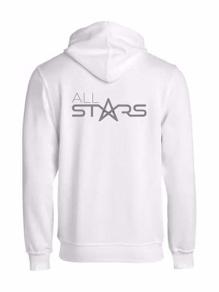 Vit Hoodjacka "ALLSTARS" rygg