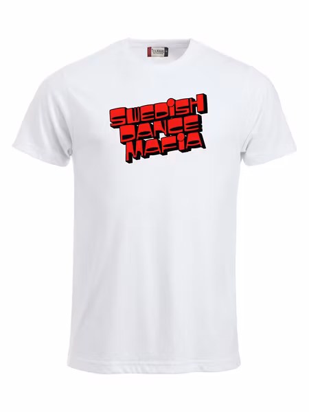 Vit T-shirt "SWEDISH DANCE MAFIA"