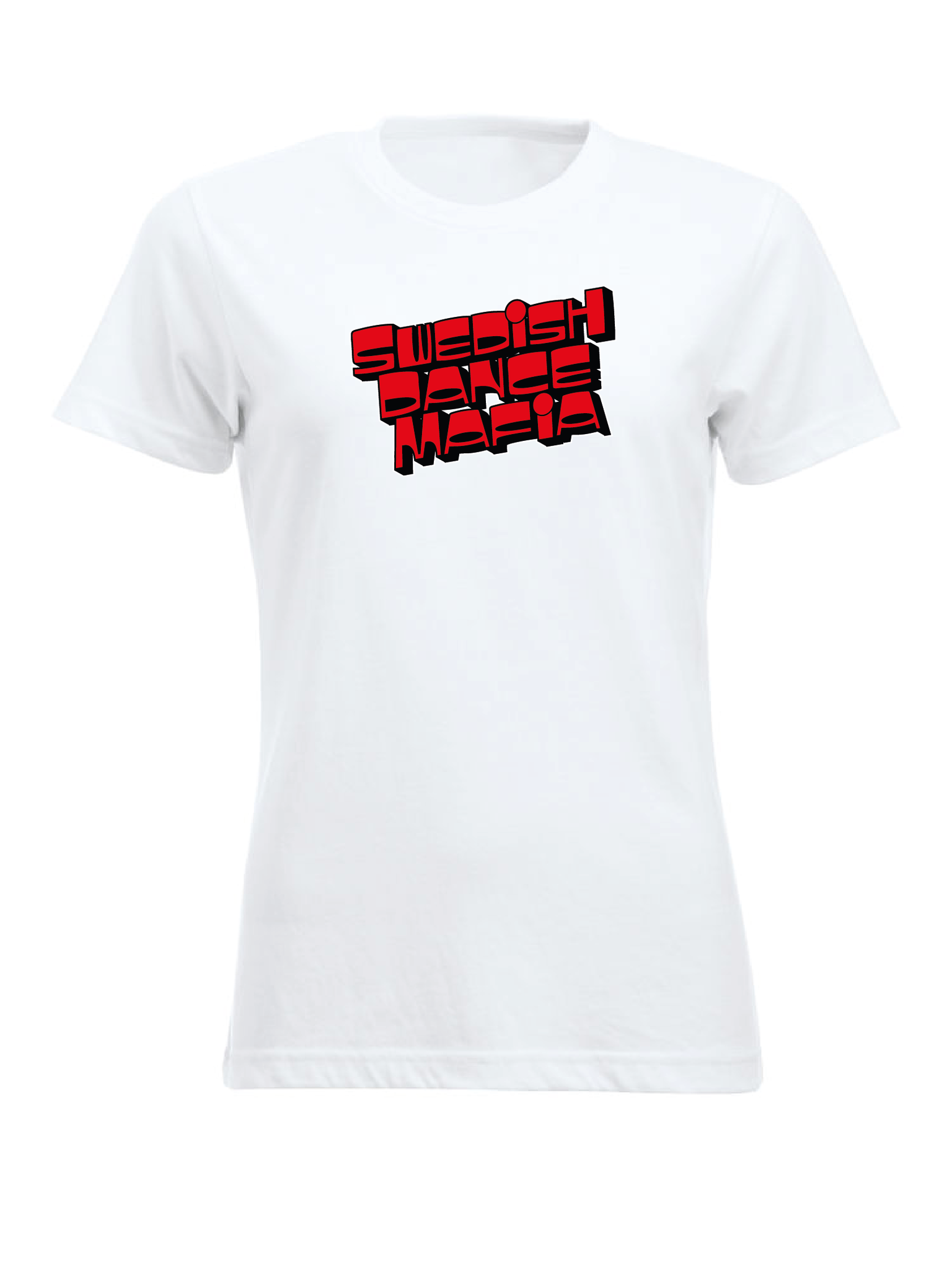 Vit Dam T-shirt "SWEDISH DANCE MAFIA"