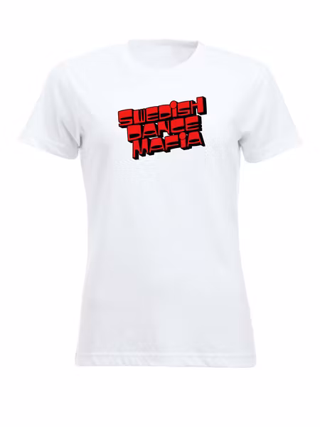 Vit Dam T-shirt "SWEDISH DANCE MAFIA"