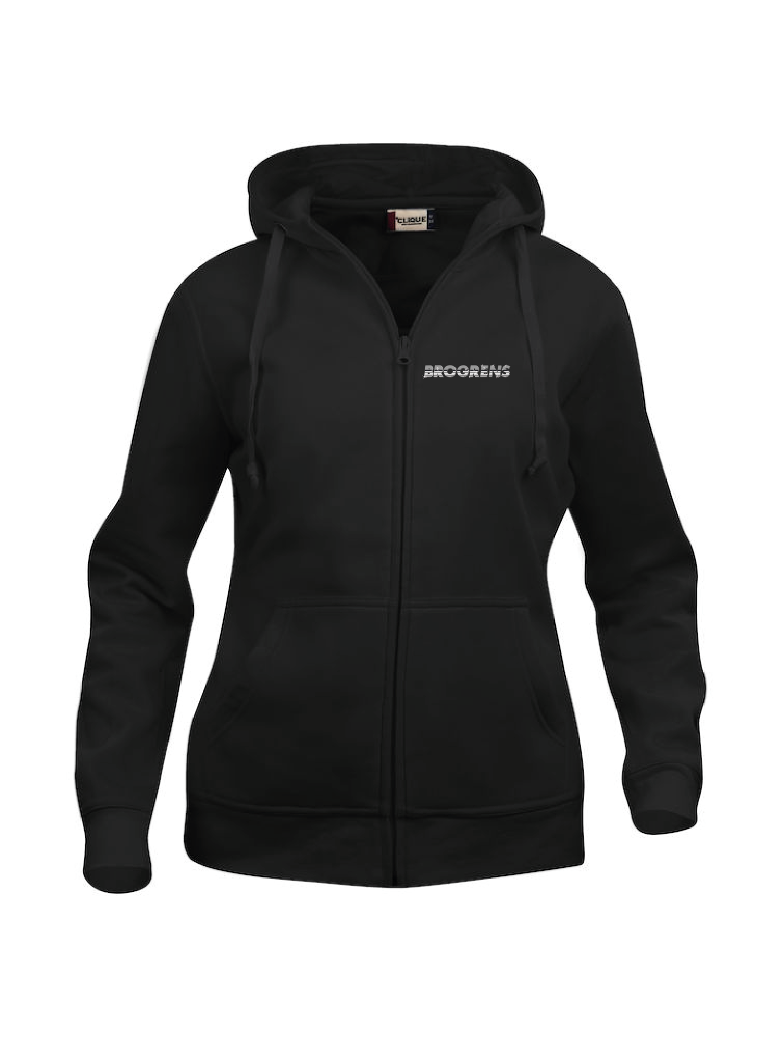 Svart Dam Hoodjacka "BROGRENS" fram