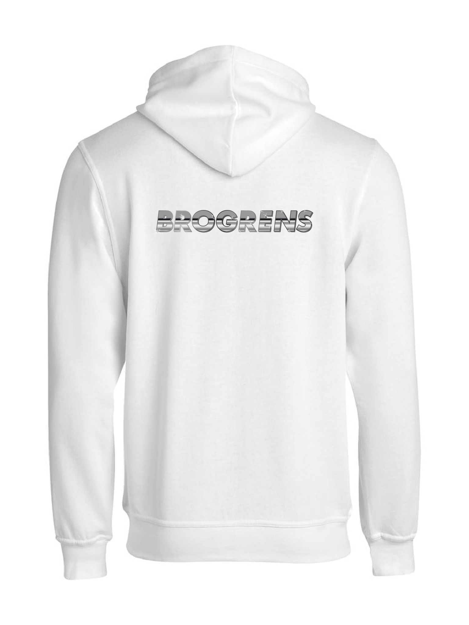 Vit HOODJACKA "BROGRENS" rygg