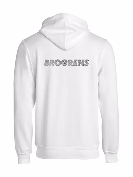 Vit HOODJACKA "BROGRENS" rygg