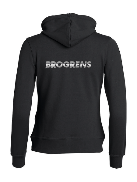 Svart Dam Hoodjacka "BROGRENS" rygg