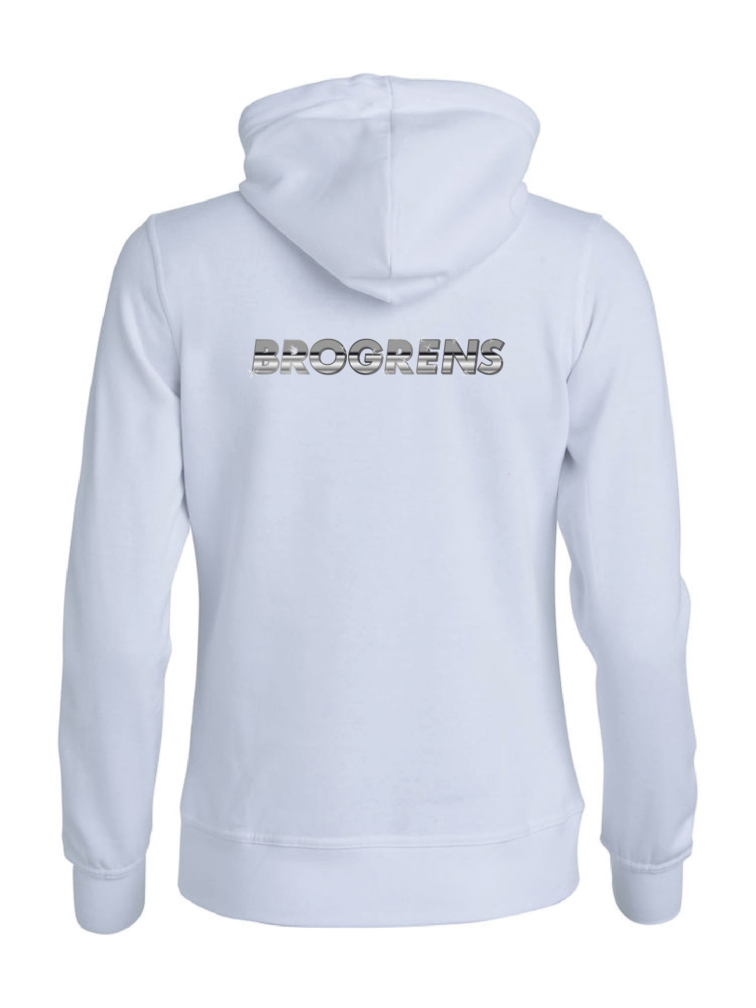 Vit Dam Hoodjacka "BROGRENS" rygg