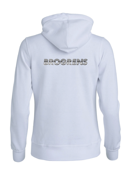 Vit Dam Hoodjacka "BROGRENS" rygg