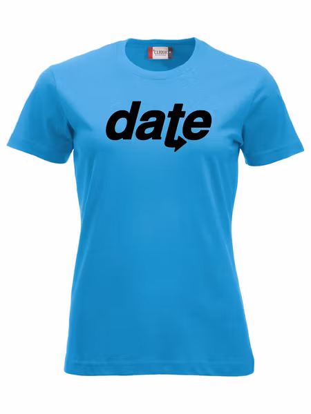 Turkos Dam T-shirt "DATE" svart