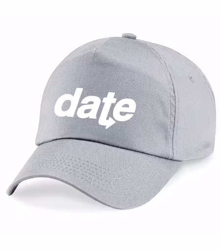 Grå Keps "DATE" vit