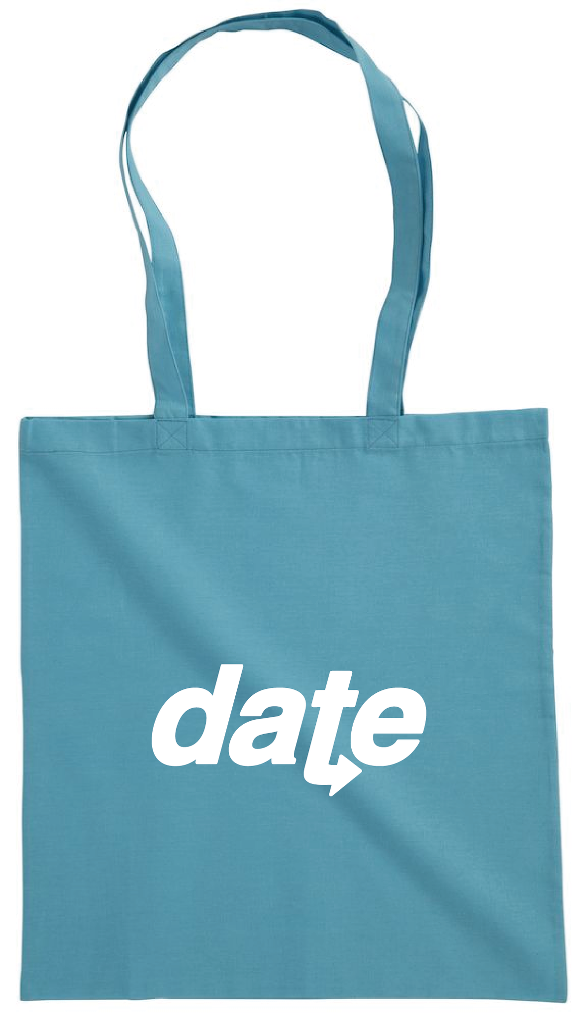 Turkos Tygkasse "DATE" vit