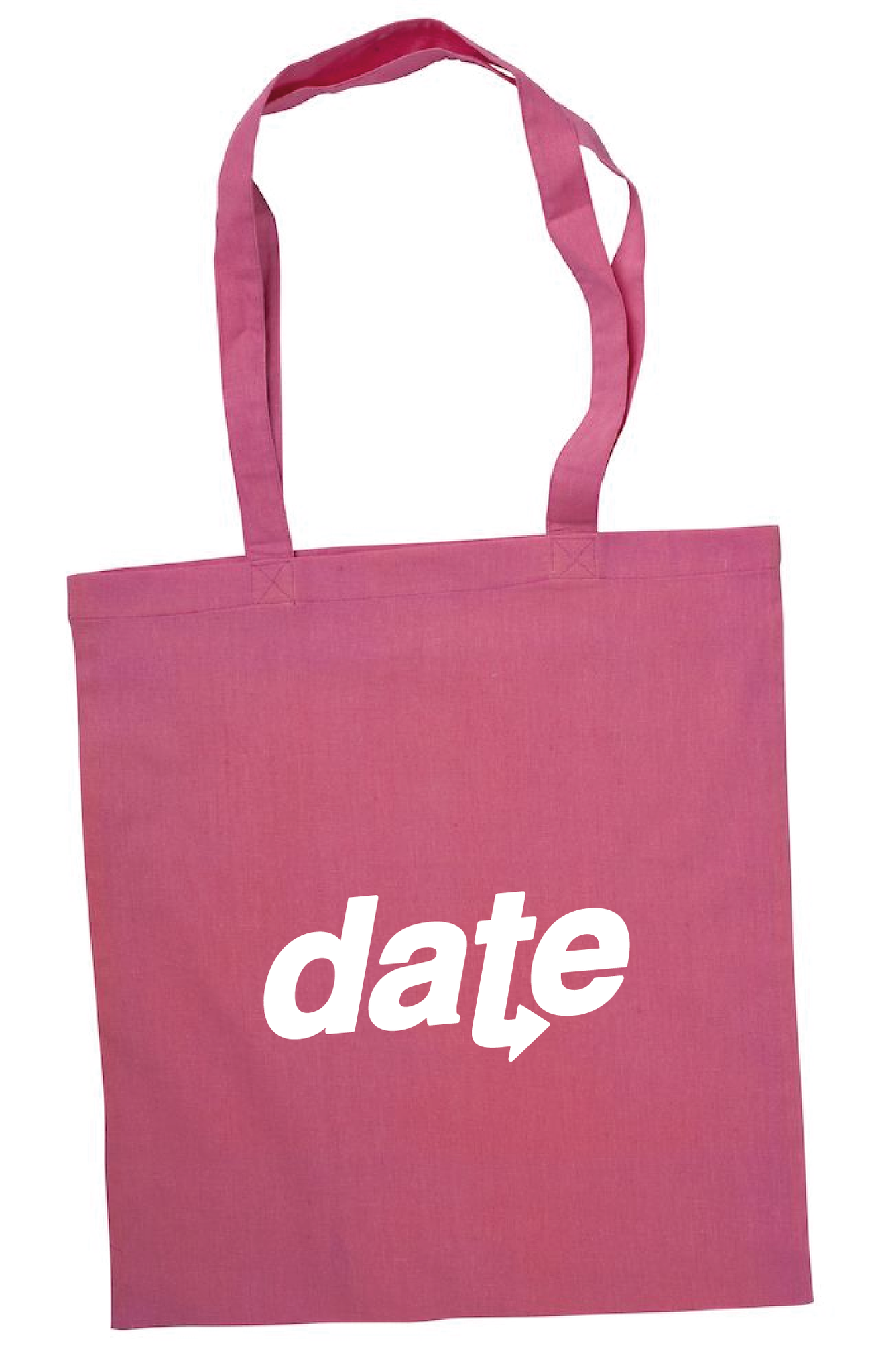 Rosa Tygkasse "DATE" vit