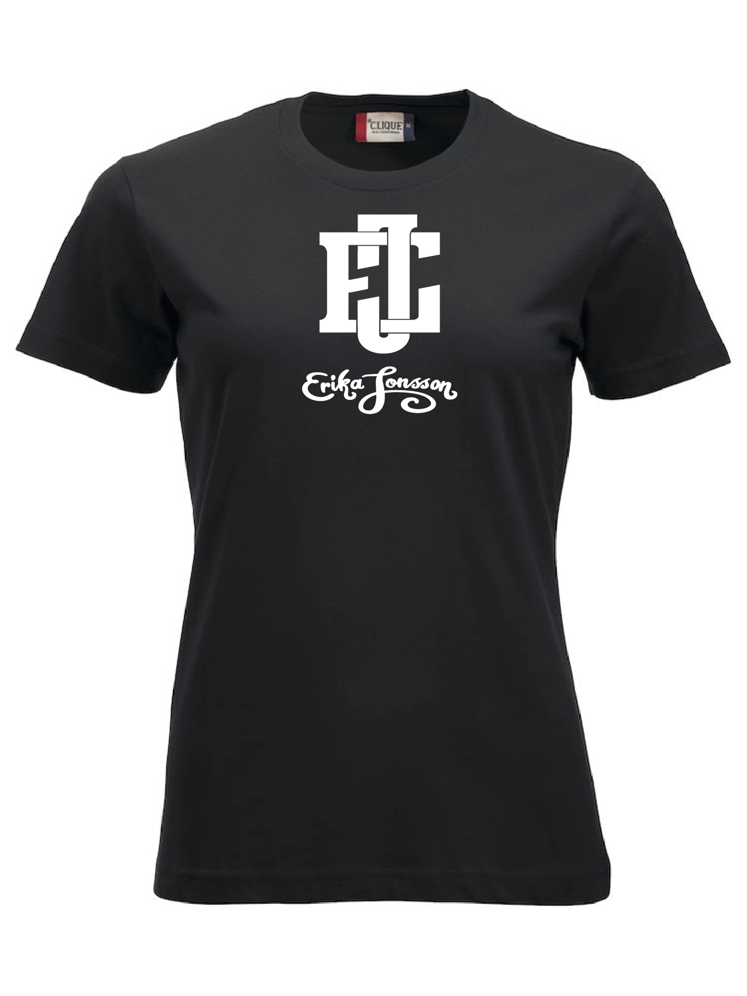 Svart Dam T-shirt "Erika Jonsson"