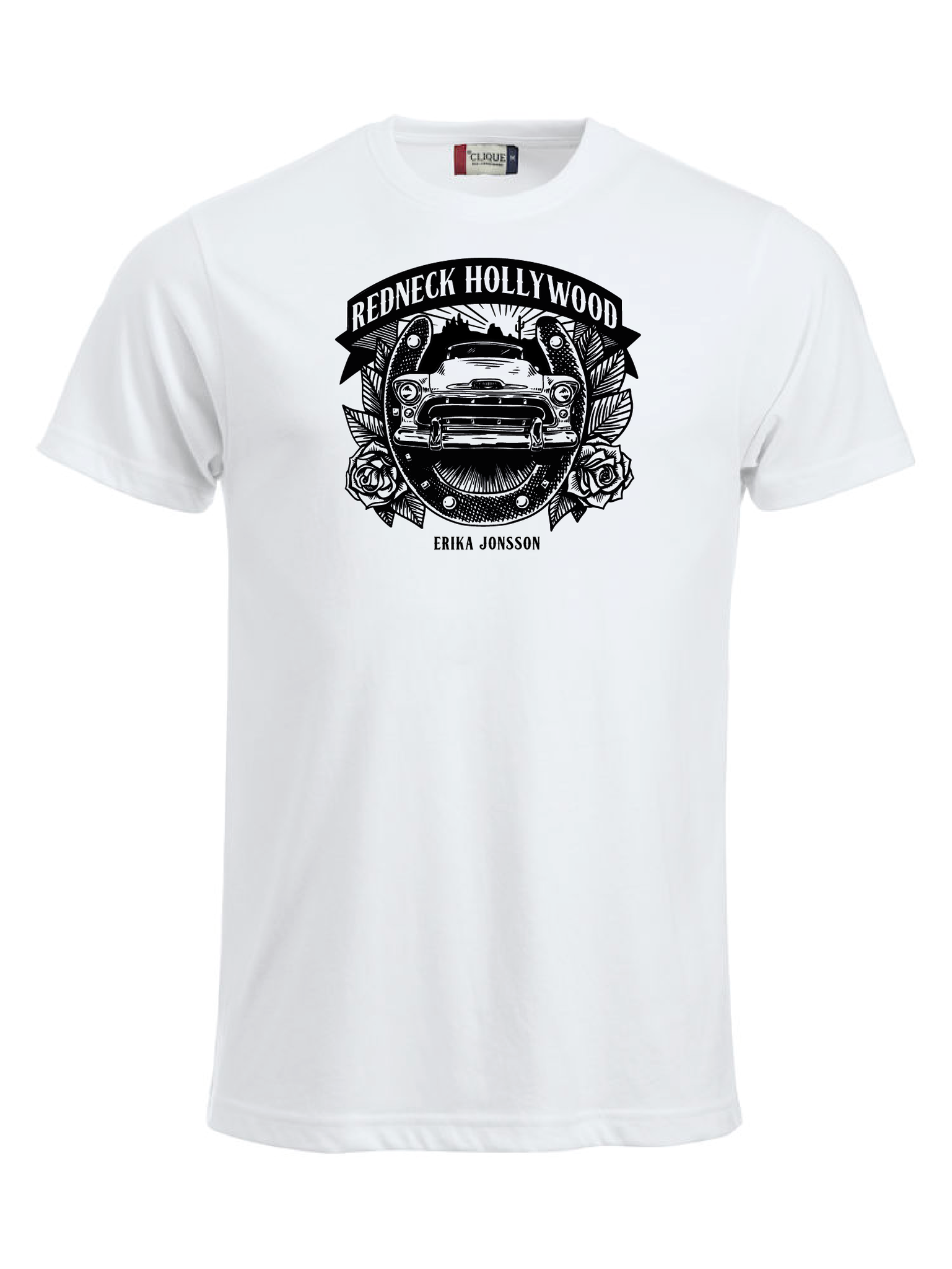 Vit T-shirt "Redneck"