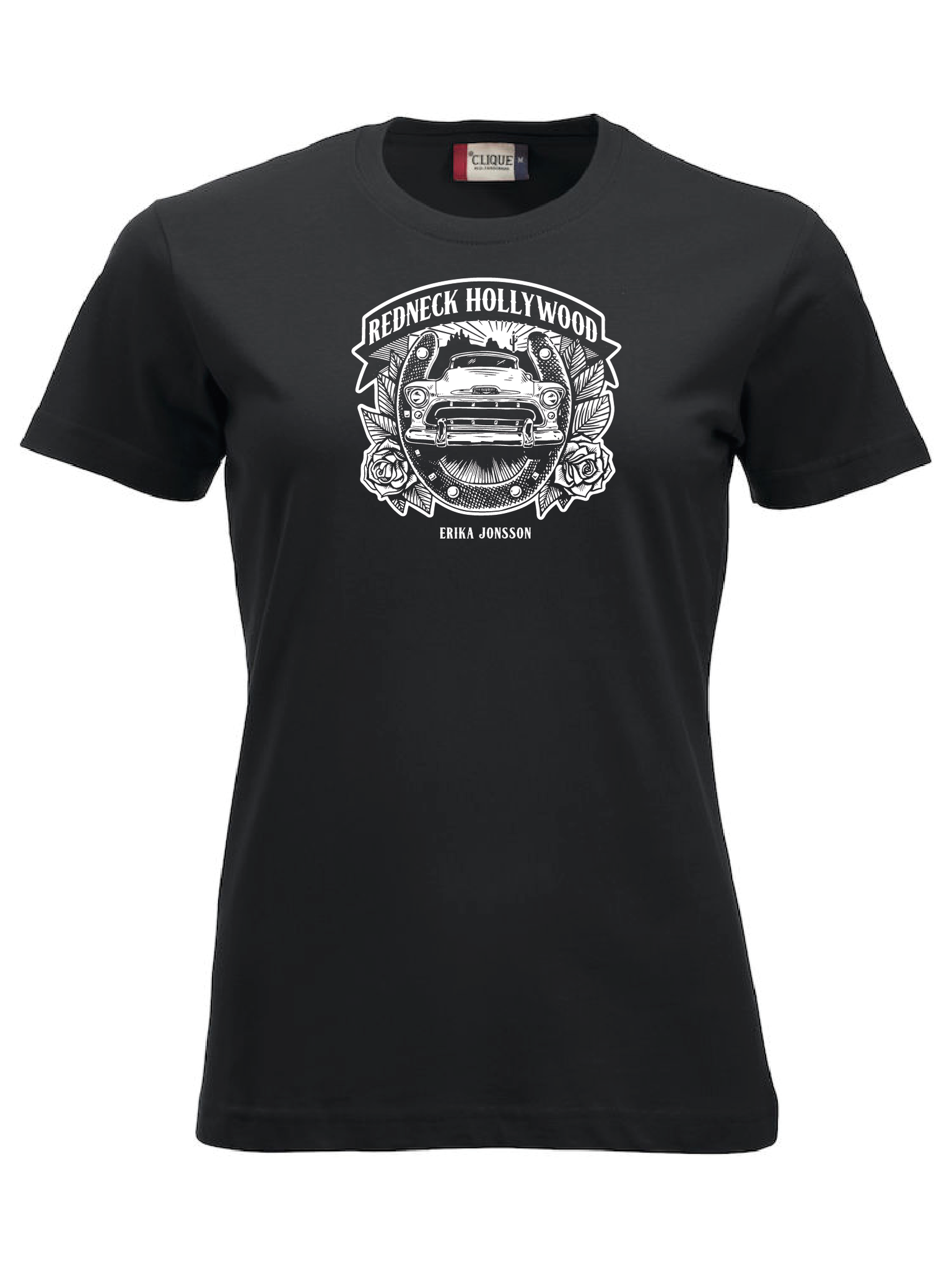 Svart Dam T-shirt "Redneck"