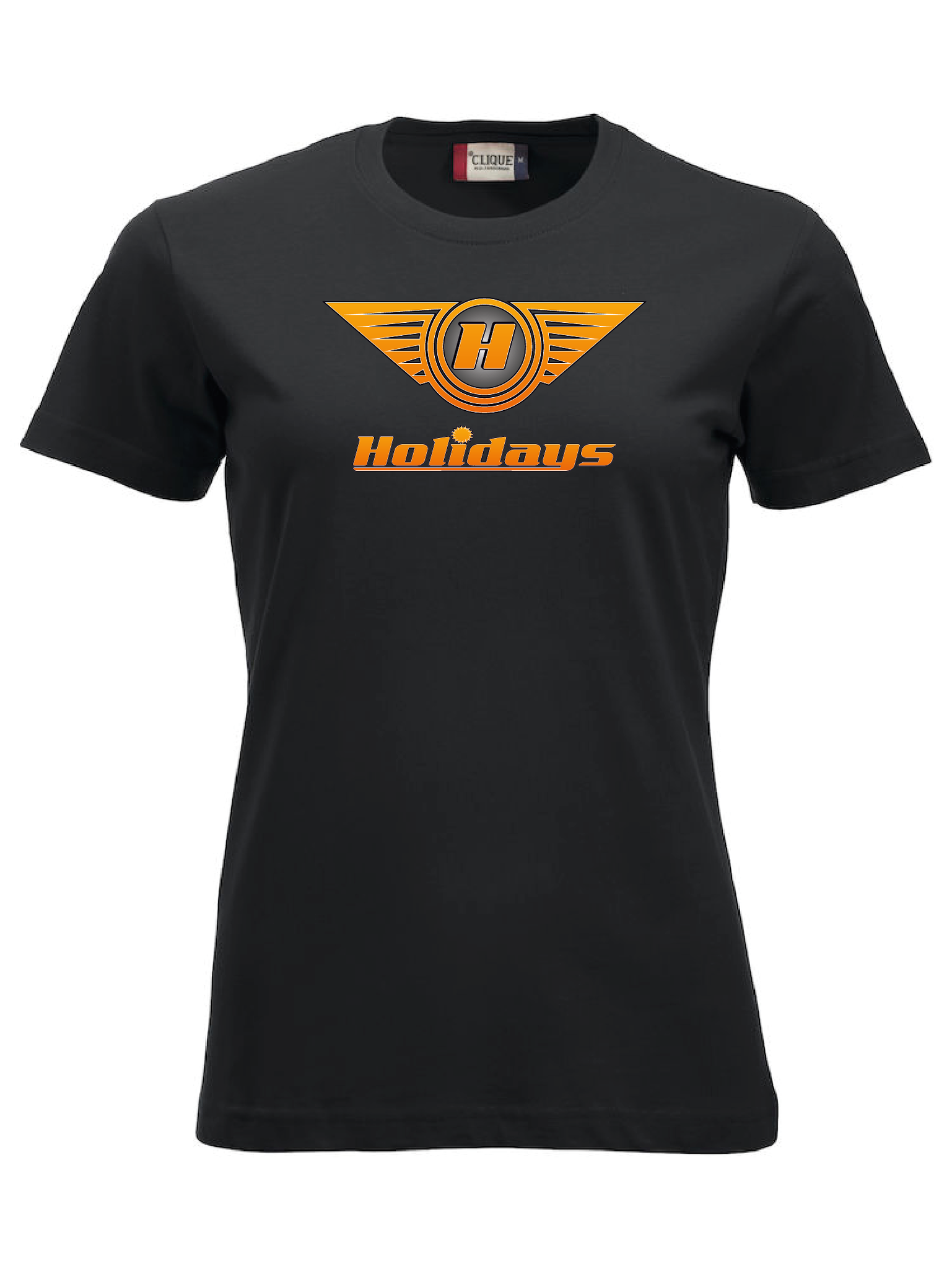 Svart Dam T-shirt "HOLIDAYS LOGO"