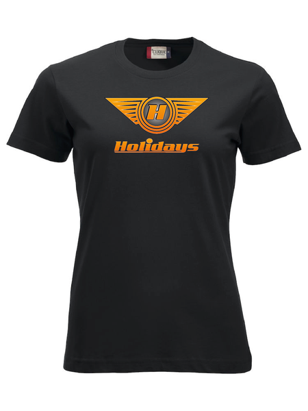 Svart Dam T-shirt "HOLIDAYS LOGO"