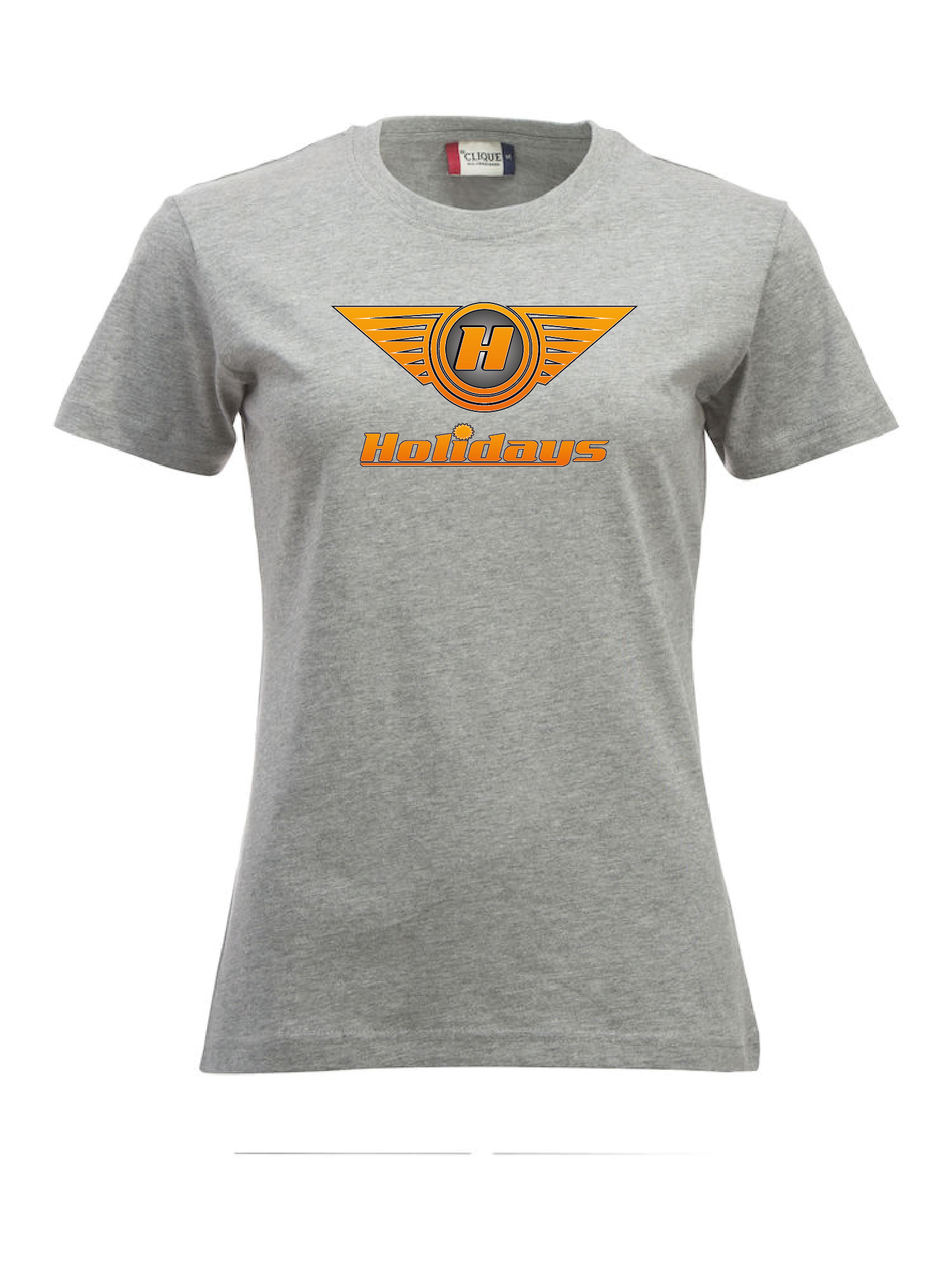 Grå Dam T-shirt "HOLIDAYS LOGO"