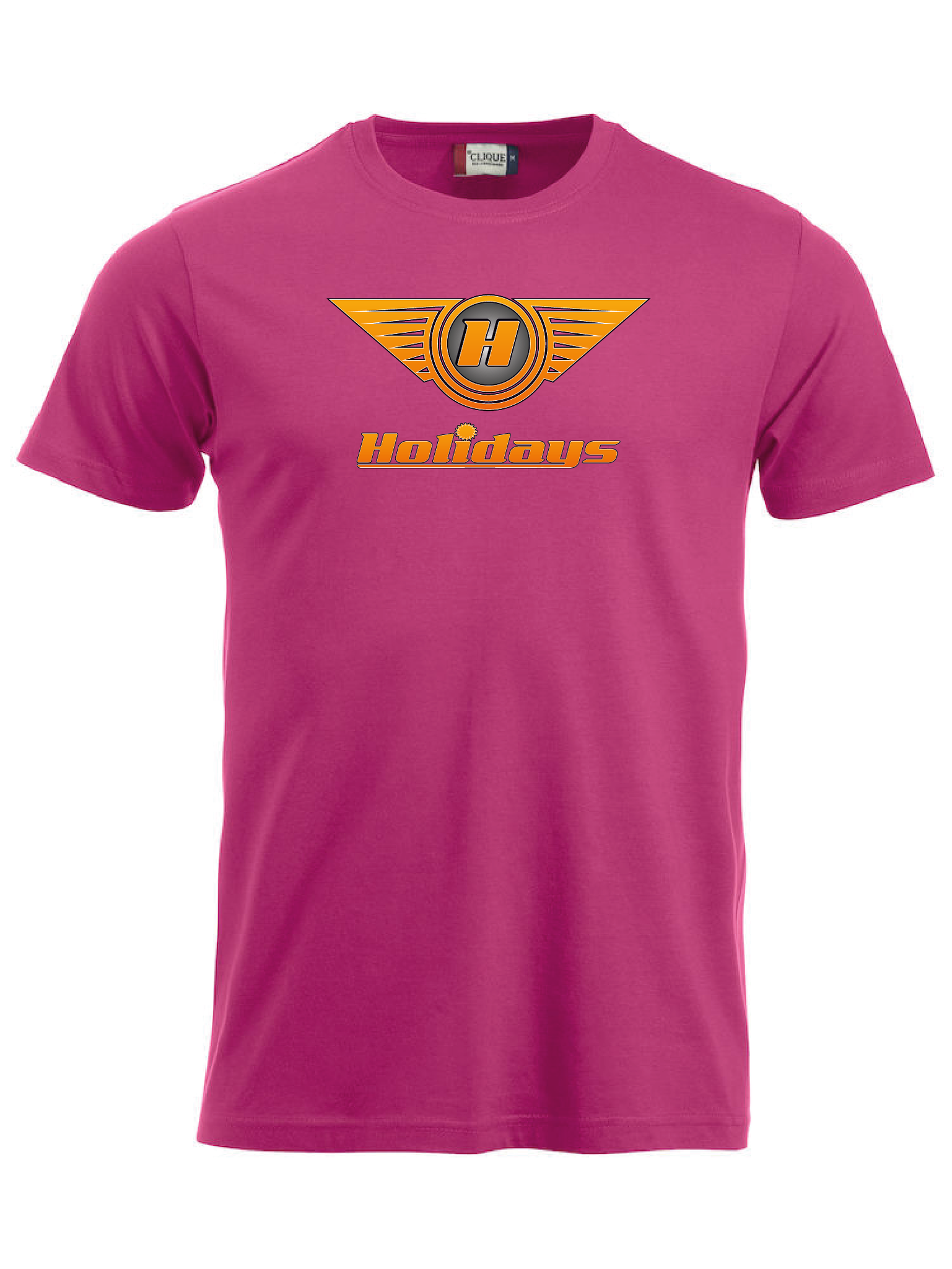 Cerise T-shirt "HOLIDAYS LOGO"