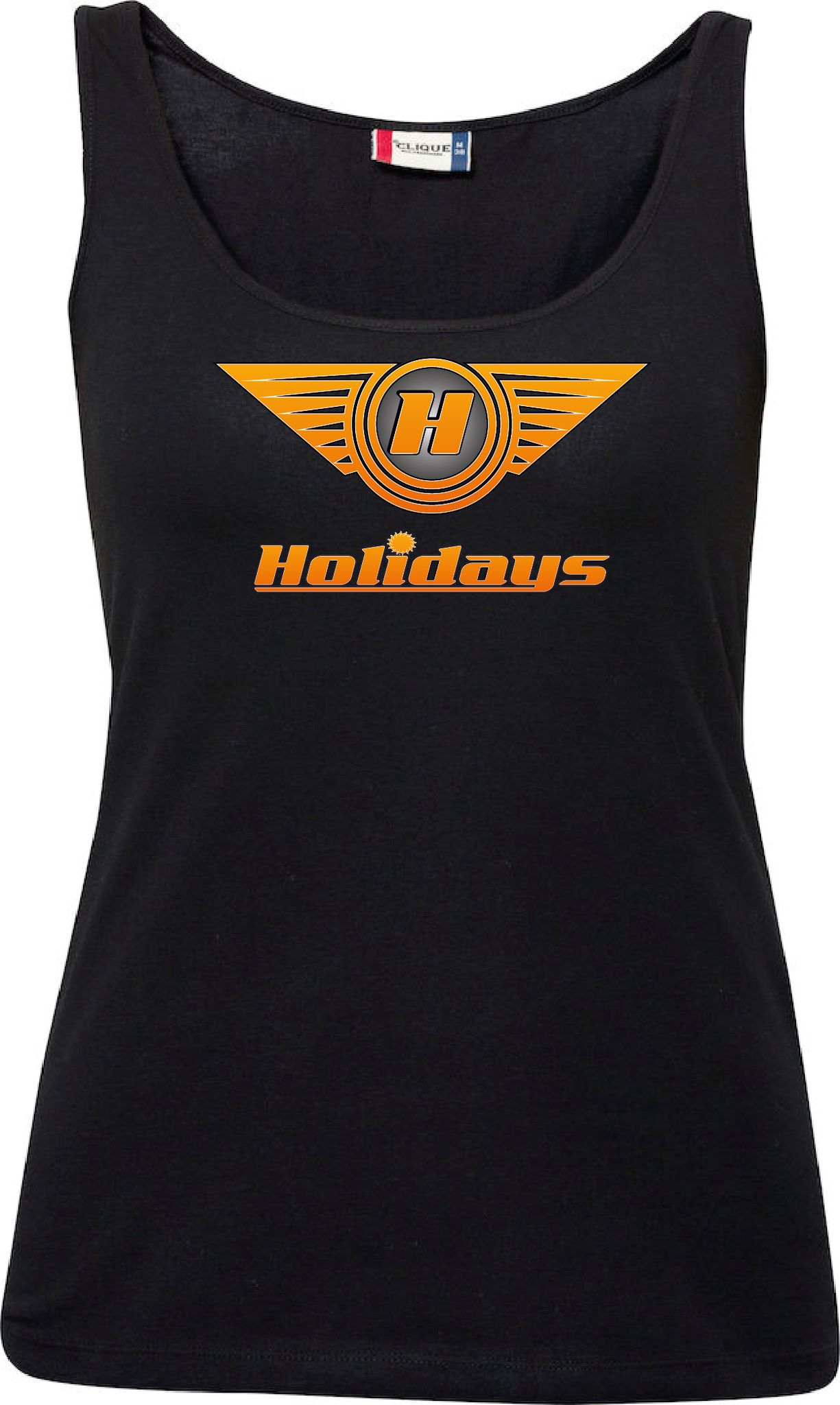 Svart Dam Tank Top "HOLIDAYS LOGO"