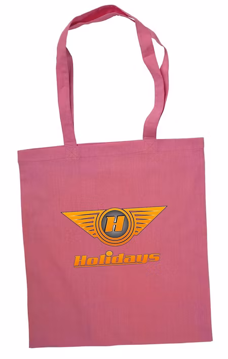 Rosa Tygkasse "HOLIDAYS LOGO"