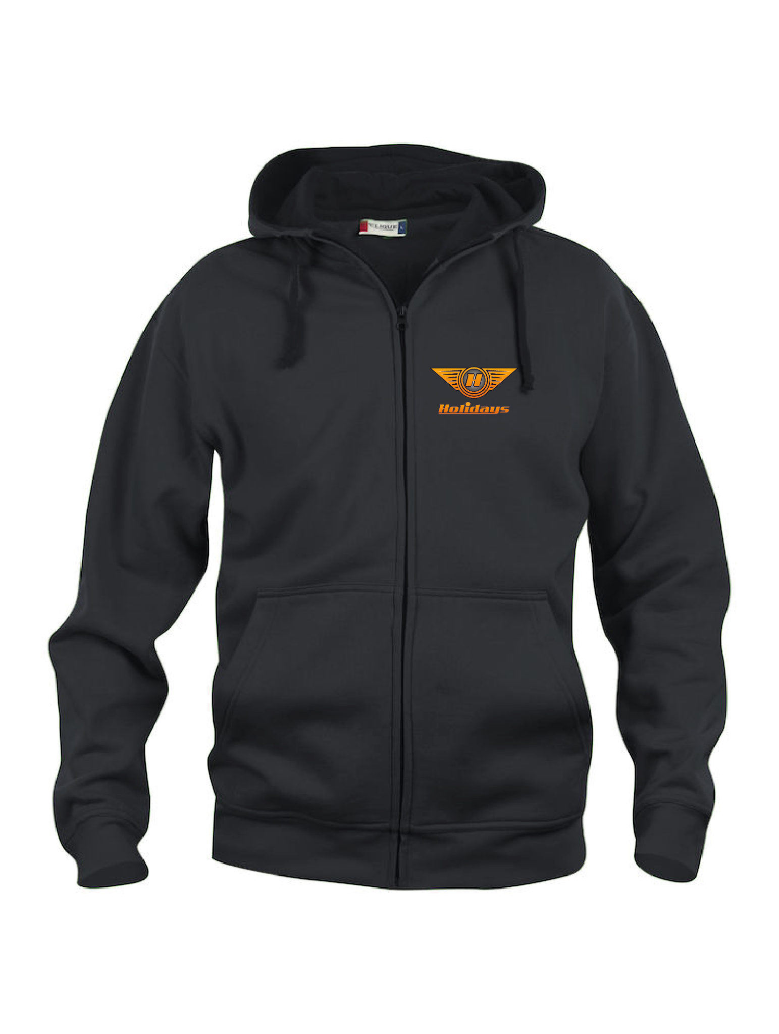 Svart HOODJACKA "HOLIDAYS LOGO" fram
