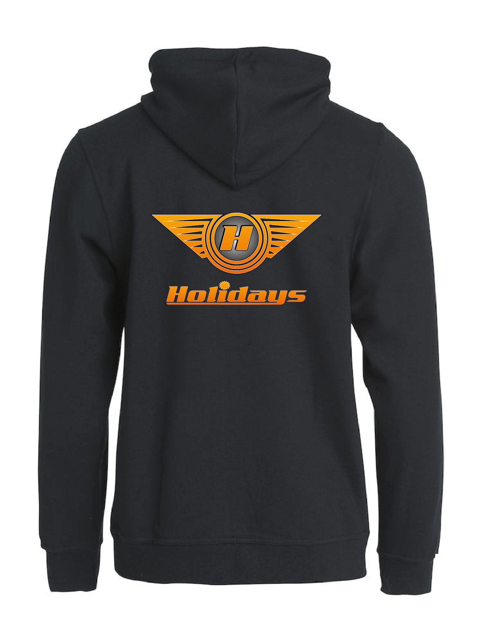 Svart HOODJACKA "HOLIDAYS LOGO" rygg